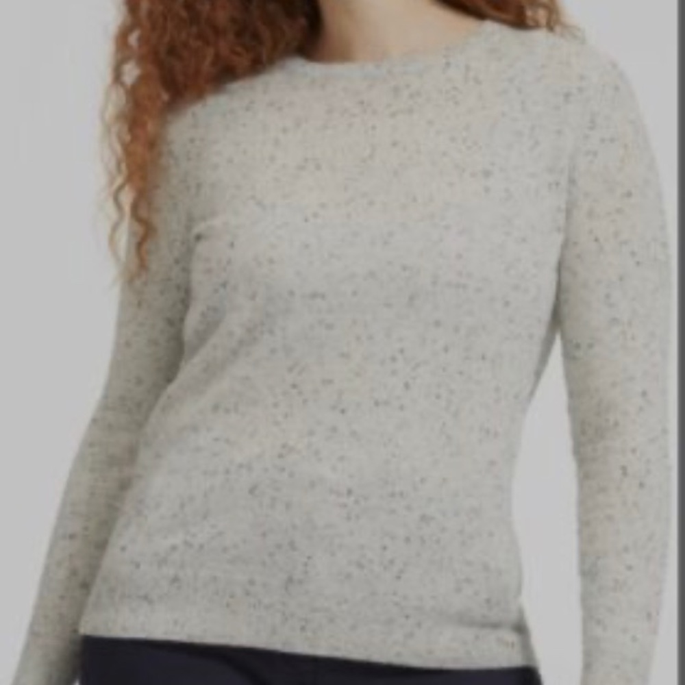 Everlane Cashmere Crew Speckled Gray Size Small